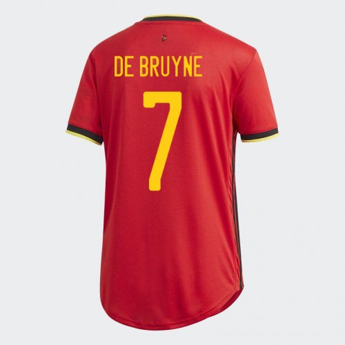 Belgien Kevin De Bruyne #7 Replika Hemmatröja EM 2020 Damer röd Kortärmad