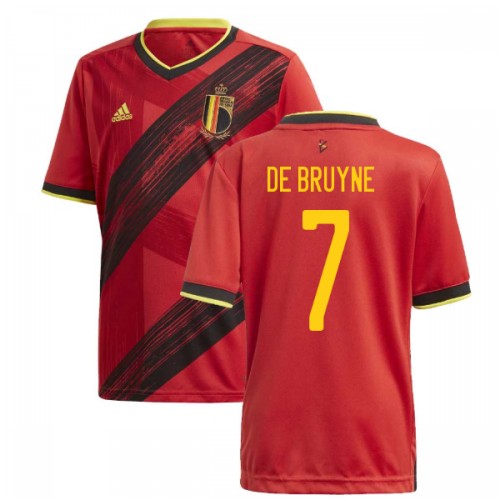 Belgien Kevin De Bruyne #7 Replika Hemmatröja röd Kortärmad EM tröjor 2020 Herr