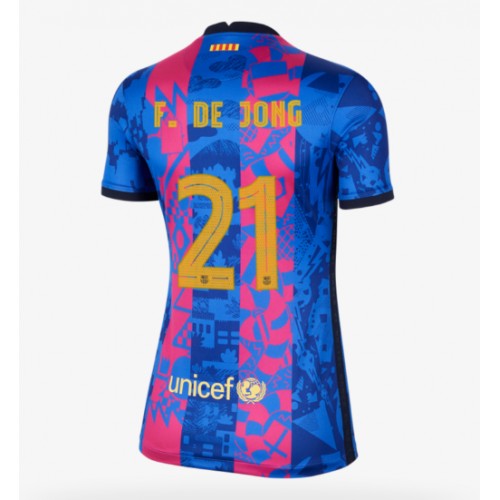 Billiga FC Barcelona Frenkie de Jong #21 Replika Tredje Tröja 2021/22 Kortärmad för dam rea