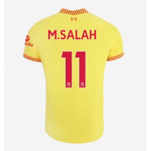 Billigt Liverpool F.C. Mohamed Salah #11 Replika Tredje Tröja 2021/22 Herr Gul Kortärmad For Rea