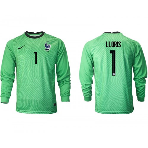 Frankrike Målvakt Hugo Lloris #1 Replika Hemmatröja EM 2020 Herr Långärmad Grön