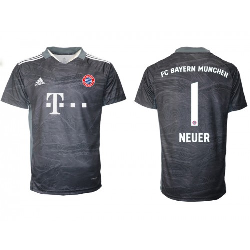 Fuball-Club Bayern Målvakt Manuel Neuer #1 Replika Bortatröja 2021/22 Mörkgrå Herr Kortärmad