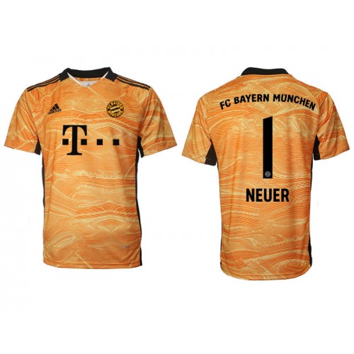 Fuball-Club Bayern Målvakt Manuel Neuer #1 Replika Hemmatröja Herr 2021/22 Orange Kortärmad