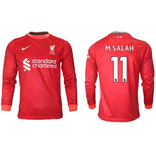 Liverpool F.C. Mohamed Salah Röd #11 Replika Hemmatröja 2021/22 Herr Långärmad For Rea