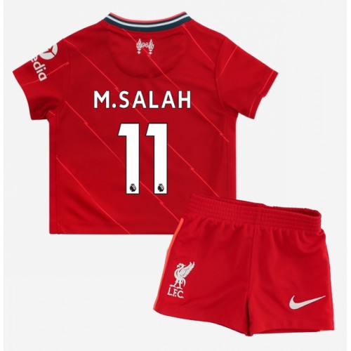 Liverpool Mohamed Salah #11 Röd Replika Hemmatröja Barn 2021/22 Kortärmad (+ Korta byxor) Billigt For Rea