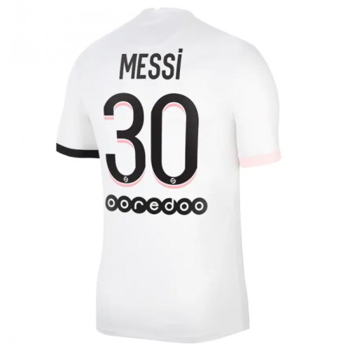 Paris Saint-Germain Lionel Messi #30 Replika Bortatröja Vit Herr 2021/22 Kortärmad