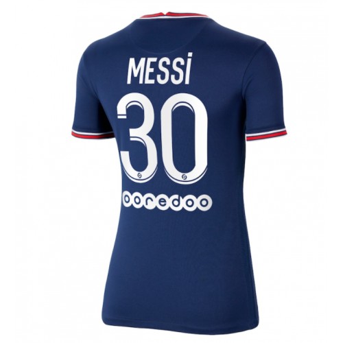 Paris Saint-Germain Lionel Messi #30 Replika Hemmatröja 2021/22 Dam marinblå Kortärmad