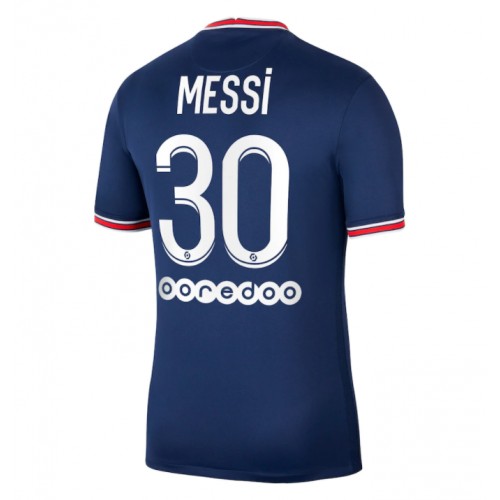 Paris Saint-Germain Lionel Messi #30 Replika Hemmatröja 2021/22 Marinblå Kortärmad Herr