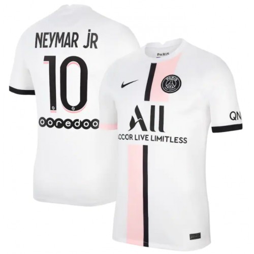 Paris Saint-Germain Neymar Jr #10 Replika Bortatröja Herr 2021/22 Vit Kortärmad