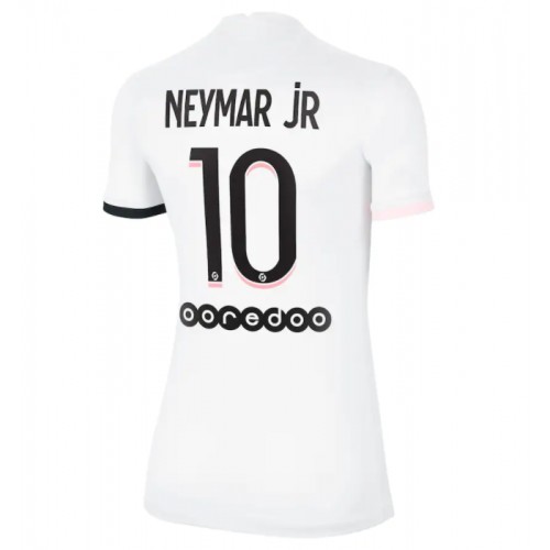 Paris Saint-Germain Neymar Jr #10 Replika Bortatröja Vit 2021/22 Damer Kortärmad