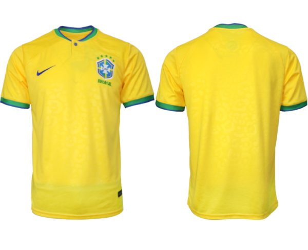 Billigt Brasilien Hemmatröja Herr VM 2022 Fotbollströjor Med Eget Namn