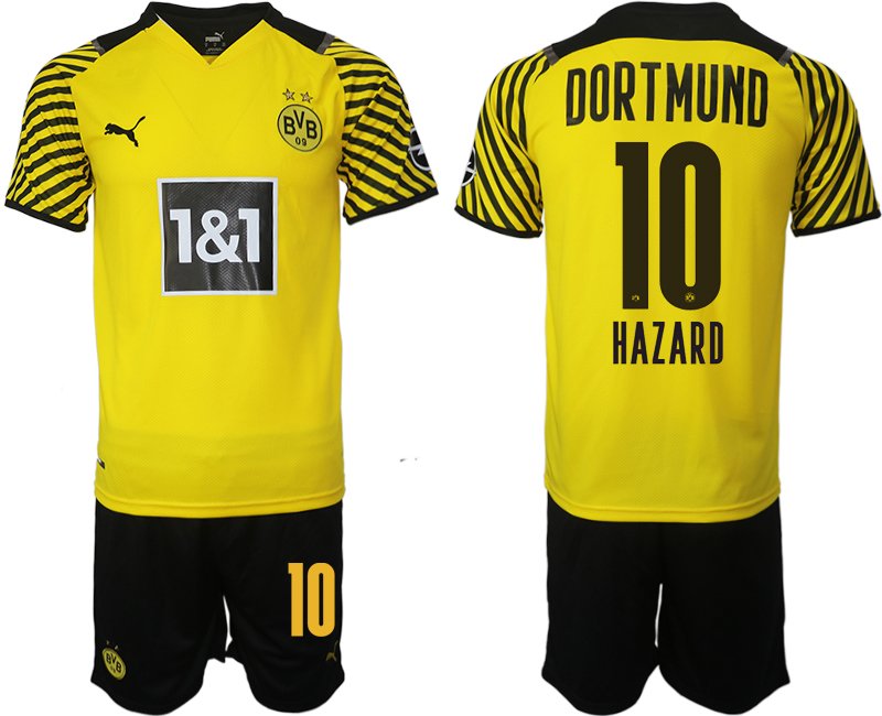 Hazard #10 Borussia Dortmund Hemmatröja Herr 2023 Kortärmad+ Korta byxor Fotbollströjor Butik