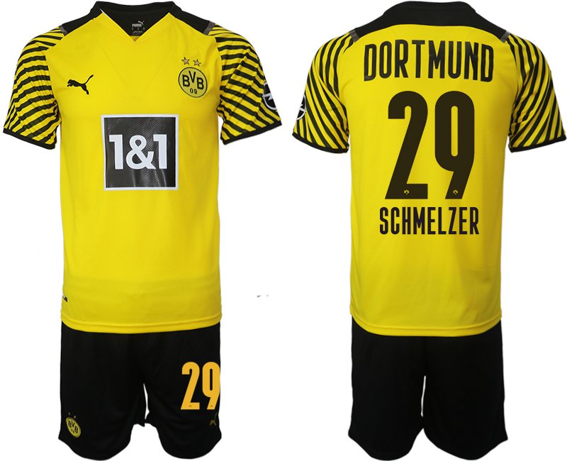 Nya Schmelzer #29 Borussia Dortmund Hemmatröja Herr 2023 Kortärmad+ Korta byxor