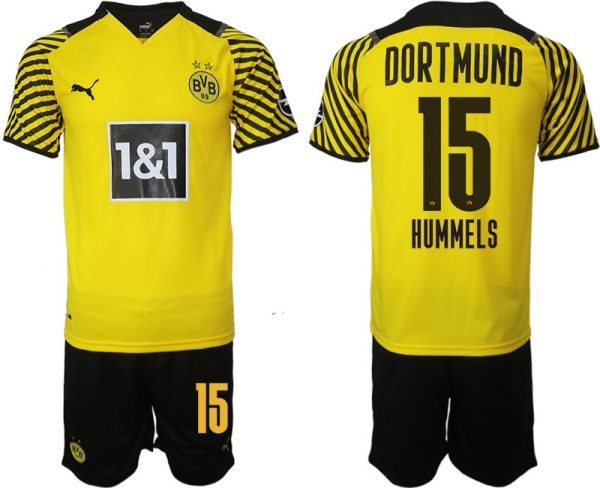Replika Hummels #15 Borussia Dortmund Hemmatröja Herr 2023 Kortärmad+ Korta byxor