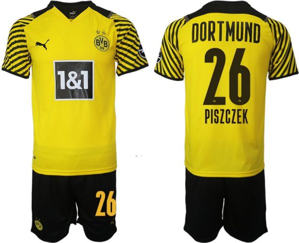 Replika Piszczek #26 Borussia Dortmund Hemmatröja Herr 2023 Kortärmad+ Korta byxor