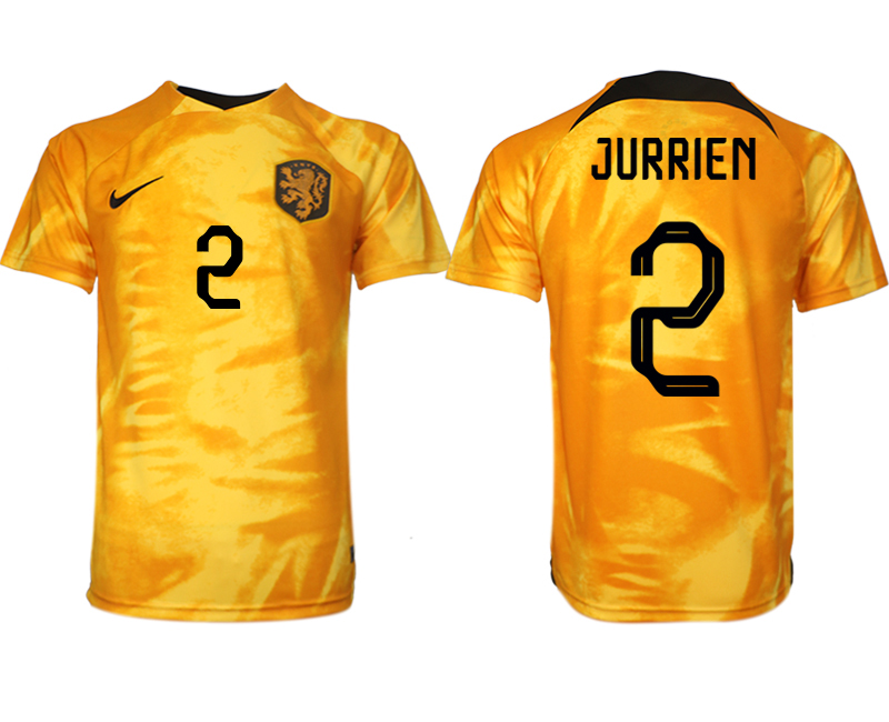 Nya Nederländerna Hemmatröja VM 2022 Kortärmad för Herr JURRIEN 2