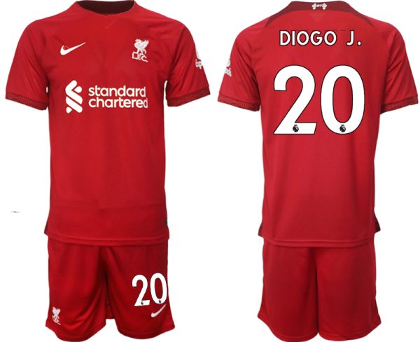 Billiga Fotbollströjor Liverpool Hemmatröja Herr 2023 Kortärmad + Korta byxor DIOGO J. 20