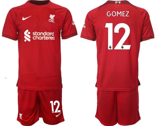 Billiga Fotbollströjor Liverpool Hemmatröja Herr 2023 Kortärmad + Korta byxor GOMEZ 12