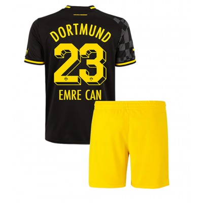 Billiga Fotbollströjor Borussia Dortmund 2023-24 Bortatröja set Fotbollskläder barn med tryck Emre Can 23