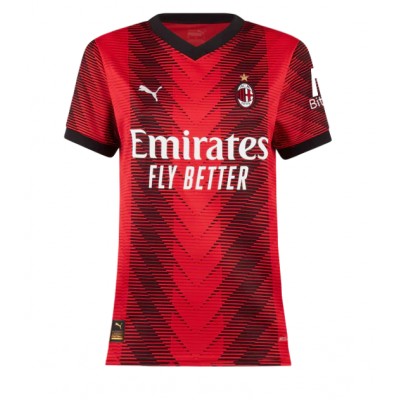 Billiga Fotbollströjor Dam AC Milan Hemmatröja 2023-24 Kortärmad