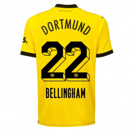 Billiga Fotbollströjor Herr Borussia Dortmund BVB matchtröjor Hemmatröja Kortärmad Jude Bellingham 22