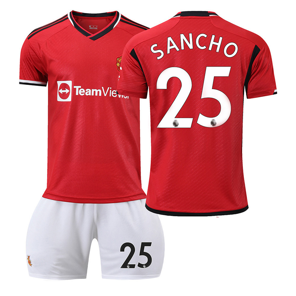 Billiga Fotbollströjor Barn Manchester United 2023-24 tröja set med namn SANCHO 25