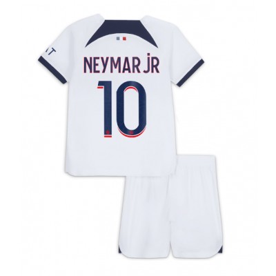 Billiga Fotbollströjor Barn Paris Saint-Germain PSG Bortatröja 23-24 Kortärmad shorts Neymar Jr 10