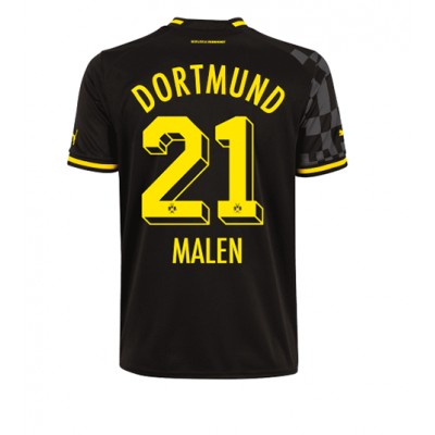 Billiga Fotbollströjor Herr Borussia Dortmund BVB Bortatröja 2023-24 Kortärmad Donyell MALEN 21
