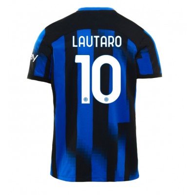 Billiga Fotbollströjor Herr Inter Milan Hemmatröja 2023-24 Kortärmad Lautaro Martinez 10