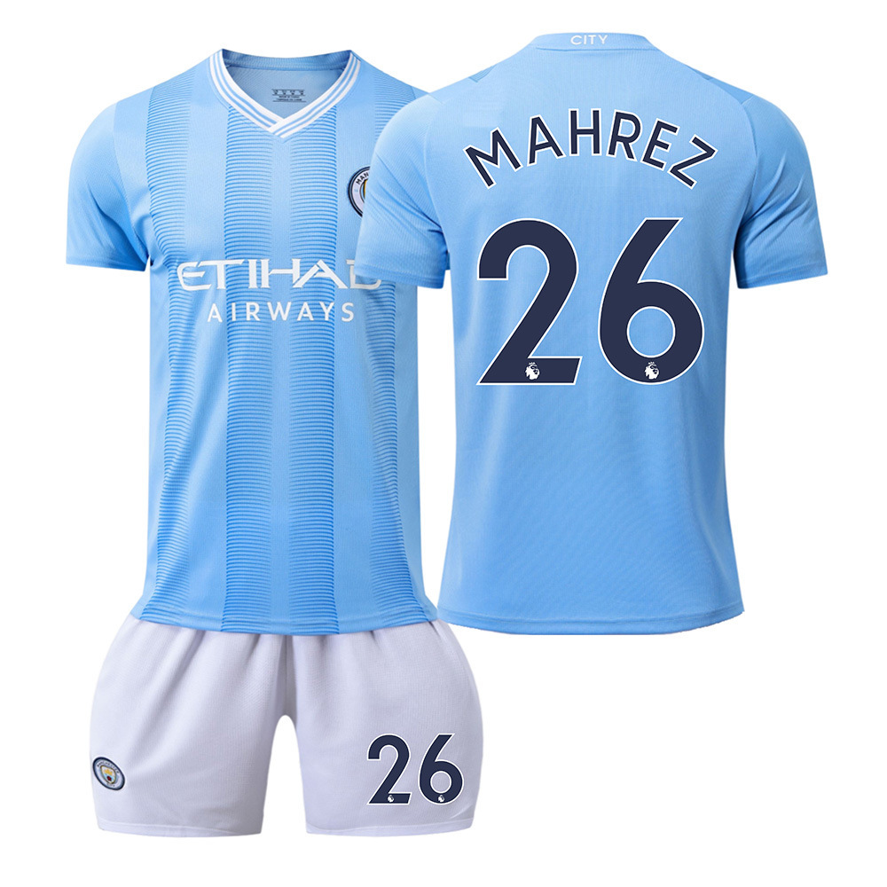 Billiga Fotbollströjor Herr Manchester City 2023-24 Hemmatröja fotbollströja set MAHREZ 26
