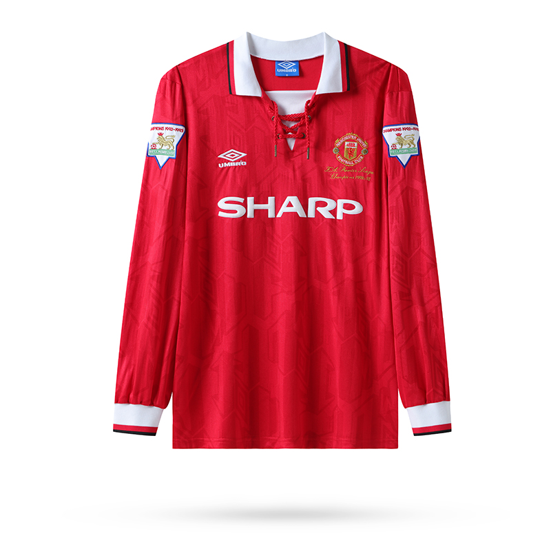 Billiga Fotbollströjor Herr Manchester United 1992/93 Hemma Tröja Långärmad