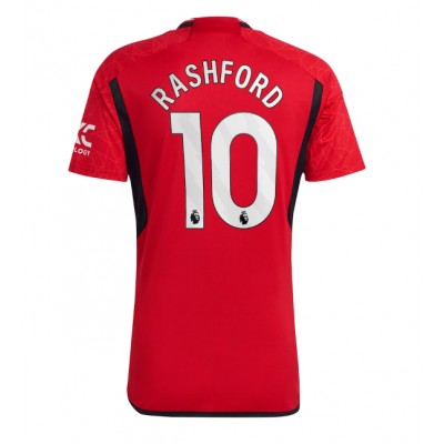Billiga Fotbollströjor Herr Manchester United Hemmatröja 2023-24 Kortärmad Marcus Rashford 10
