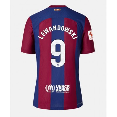 Billiga Fotbollströjor Dam Barcelona Hemmatröja 2023-24 Kortärmad Robert Lewandowski 9