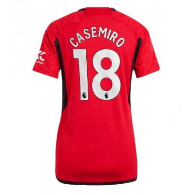 Billiga Fotbollströjor Dam Manchester United Hemmatröja 2023-24 med namn Casemiro 18