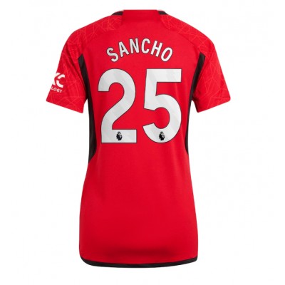 Billiga Fotbollströjor Dam Manchester United Hemmatröja 2023-24 med namn Jadon Sancho 25