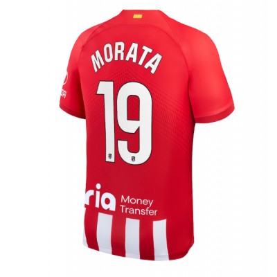 Billiga Fotbollströjor Herr Atletico Madrid Hemma Tröja 2023-24 Kortärmad Alvaro Morata 19