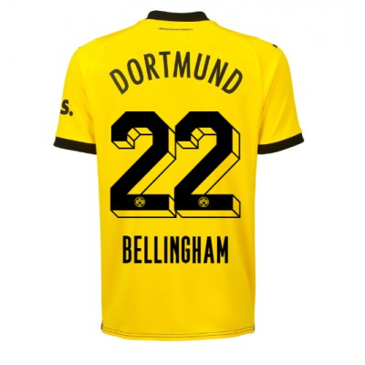 Billiga Fotbollströjor Herr Borussia Dortmund Hemmatröja 2023-24 Kortärmad Jude Bellingham 22