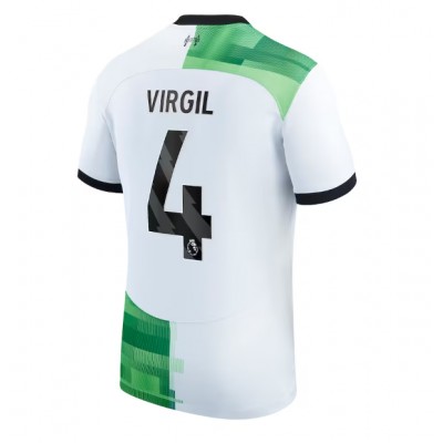 Billiga Fotbollströjor Herr Liverpool Bortatröja 2023-24 Kortärmad med namn Virgil van Dijk 4