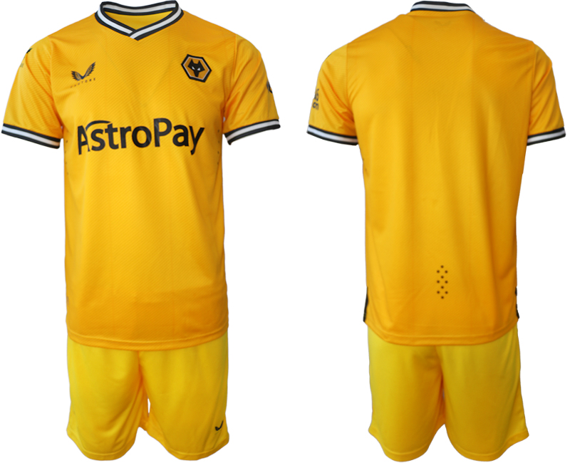 Billiga Fotbollströjor Herr Wolverhampton Wanderers Hemmatröja 2023/24 Kortärmad shorts