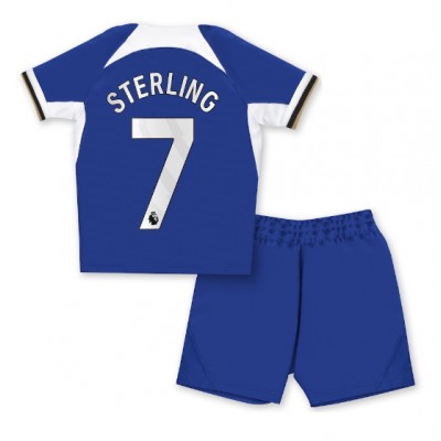 Billiga Fotbollströjor Barn Chelsea Hemmatröja 2023-2024 Kortärmad shorts Raheem Sterling 7