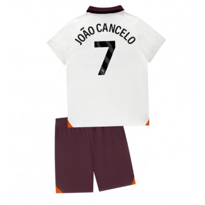 Billiga Fotbollströjor Barn Manchester City Bortatröja 2023-2024 fotbollströja set med tryck Joao Cancelo 7
