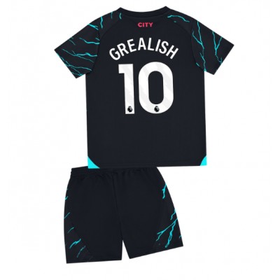 Billiga Fotbollströjor Barn Manchester City Tredje Tröja 2023-2024 tröja set Jack Grealish 10