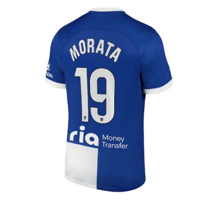 Billiga Fotbollströjor Herr Atletico Madrid Bortatröja 2023-24 Kortärmad Alvaro Morata 19