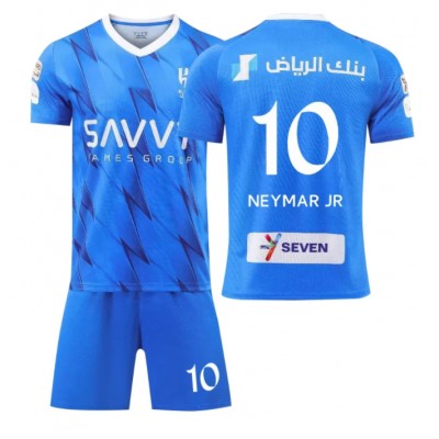 Billiga Fotbollsställ Al-Hilal Hemmatröja 2023-24 Fotbollskläder barn med namn Neymar Jr 10