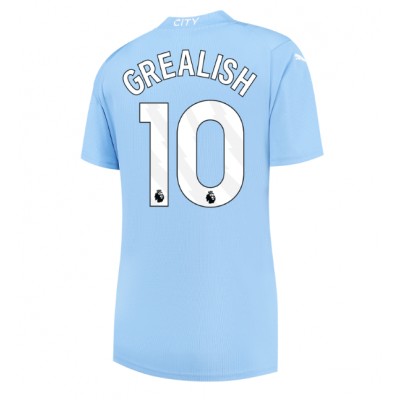 Billiga Fotbollströjor Dam Manchester City Hemmatröja 2023-24 Kortärmad med tryck Jack Grealish 10