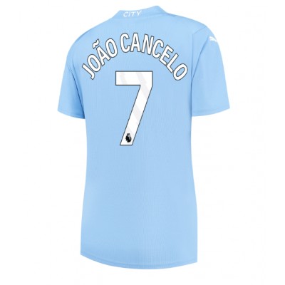 Billiga Fotbollströjor Dam Manchester City Hemmatröja 2023-24 Kortärmad med tryck Joao Cancelo 7