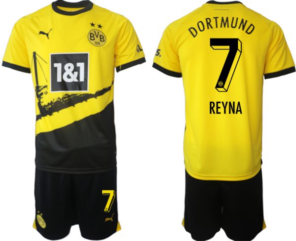 Billiga Fotbollströjor Herr Borussia Dortmund BVB Hemmatröja 2023-24 fotbollströja set med tryck REYNA 7