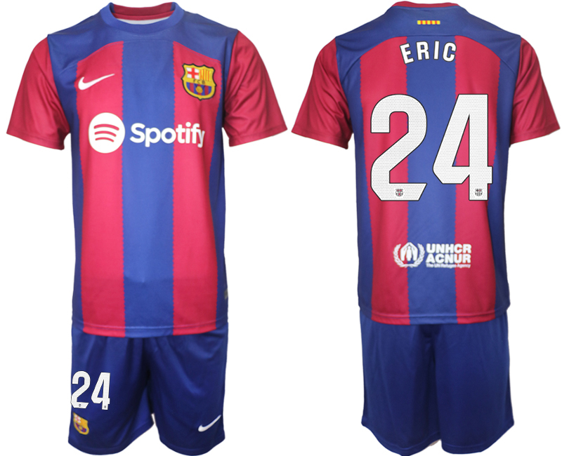Billiga Fotbollströjor Herr FC Barcelona 2023-2024 tröja set med tryck ERIC 24