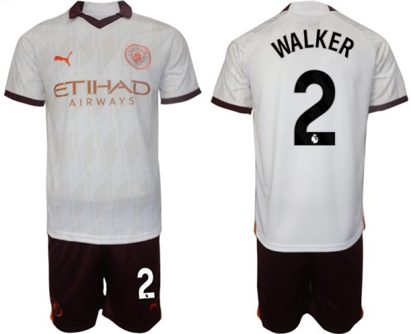 Billiga Fotbollströjor Herr Manchester City Bortatröja 2023/24 Kortärmad shorts Kyle Walker 2