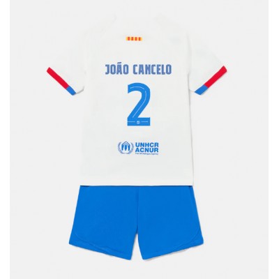 Köp Fotbollsset Barn FC Barcelona Bortatröja 2023-24 Fotbollströjor med tryck Joao Cancelo 2